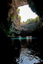 Melissani lake on Kefalonia island in Greece