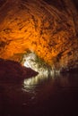 Famous melissani lake on Kefalonia island in Greece