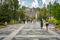 Mt Rushmore memorial, South Dakota, USA - The famous memorial with presidents faces carved out of the rock Royalty Free Stock Photo