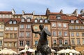 Famous Mermaid Syrena statue designed by Konstanty Hegel and located in Market Place