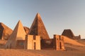 Famous Meroe pyramids Royalty Free Stock Photo