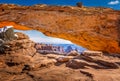 Famous Mesa Arch in the Arches National Park, Utah Royalty Free Stock Photo