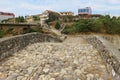 The famous Mesi bridge in Mes, Albania.