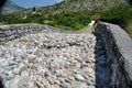 The famous Mesi bridge in Mes, Albania Royalty Free Stock Photo
