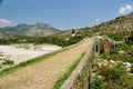 The famous Mesi bridge in Mes, Albania
