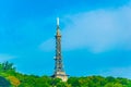 Famous metallic tower at fourviere hill in Lyon, France