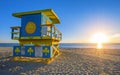 Famous Miami South Beach sunrise Royalty Free Stock Photo