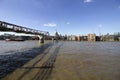 Famous Millenium Bridge, London, United kingdom. Royalty Free Stock Photo