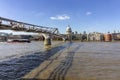 Famous Millenium Bridge, London, United kingdom. Royalty Free Stock Photo