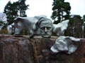 Famous monument of Finnish composer Jean Sibelius in Helsinki