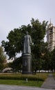 Famous monument to Felix Edmundovich Dzerzhinsky from Lubyanskaya square placed in Muzeon park of arts in Moscow, Russia. Royalty Free Stock Photo