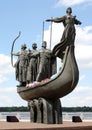 Famous monument to the mythical founders of Kiev