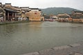 Famous moon pond in ancient Hongcun village, china Royalty Free Stock Photo