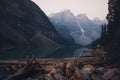 Famous Morraine Lake, Banff national park Royalty Free Stock Photo