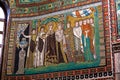 Famous Byzantine mosaic from San Vitale in Ravenna. Royalty Free Stock Photo