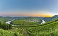 Famous moselle sinuosity at Leiwen called Zummet hights Royalty Free Stock Photo