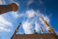 Famous Mosque 5 towers with blue sky