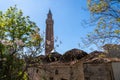 Famous Mosque Yivli (grooved) Minaret in Antalya Turkey Royalty Free Stock Photo