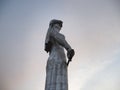 Famous Mother Georgia statue, Tbilisi. Tourist attraction. Georgia, Tbilisi - June 2019