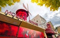 Famous Moulin Rouge Cabaret House in Pigalle Paris France.