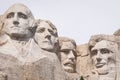 Famous Mount Rushmore Monument in the Black Hills of South Dakota against the bright sky Royalty Free Stock Photo
