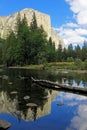 The famous mountain El Capitan, the nose in the Yosemite National Park, California, USA Royalty Free Stock Photo