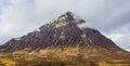The beautiful pyramidal peak of Buachaille Etive Mor in the Highlands of Scotland Royalty Free Stock Photo