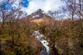 The beautiful pyramidal peak of Buachaille Etive Mor in the Highlands of Scotland Royalty Free Stock Photo