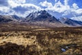 Glen Coe: The beautiful pyramidal peak of Buachaille Etive Mor in the Highlands of Scotland Royalty Free Stock Photo