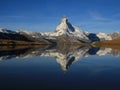 Famous mountain Matterhorn on a early autumn morning Royalty Free Stock Photo