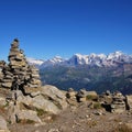 Famous mountain range Eiger, Monch and Jungfrau. Royalty Free Stock Photo