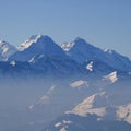 Famous mountain range Eiger, Monch and Jungfrau Royalty Free Stock Photo