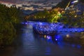 Famous Murinsel bridge in city of Graz in Austria Royalty Free Stock Photo