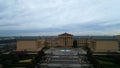 Famous Museum of Art in Philadelphia - aerial view Royalty Free Stock Photo