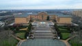 Famous Museum of Art in Philadelphia - aerial view Royalty Free Stock Photo