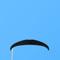 Famous mustaches fake mustaches on a straw on a blue backgroound. Royalty Free Stock Photo