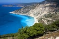 The famous Myrtos beach of Kefalonia - arial view