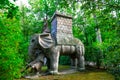 Famous Mysterious park of Monsters of Bomarzo - landmarks of Italy