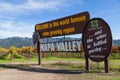 Famous Napa Valley Sign Royalty Free Stock Photo