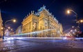 Famous National Theater at night, Prague. Royalty Free Stock Photo