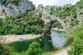 The famous Pont d`Arc in France Royalty Free Stock Photo