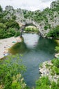 The famous Pont d`Arc in France