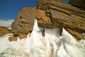 The famous natural landmark Deva Rock Virgin Rock at the northern Cape Khoboy