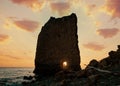 The famous natural monument, 'Sail Rock'. Gelendzhik. Krasnodar region.