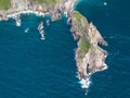 Wuyan Cape Coast Landscape Aerial View - Birds eye view use the drone in morning bright sunlight.