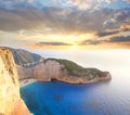 Famous Navagio Beach, Zakynthos, Greece Royalty Free Stock Photo