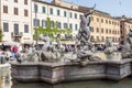 Famous Navona square in Rome with beautiful fountains