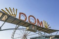 Famous neon sign Dom in Hamburg Royalty Free Stock Photo