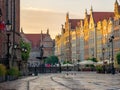 Famous Neptune fountain at Long Market square in Gdansk. Royalty Free Stock Photo