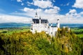 Famous Neuschwanstein Castle, fairy-tale palace on a rugged hill above the village of Hohenschwangau near FÃ¯Â¿Â½ssen Royalty Free Stock Photo